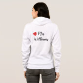 Frau Wifey Hoody mit Red Heart (Schwarz voll)