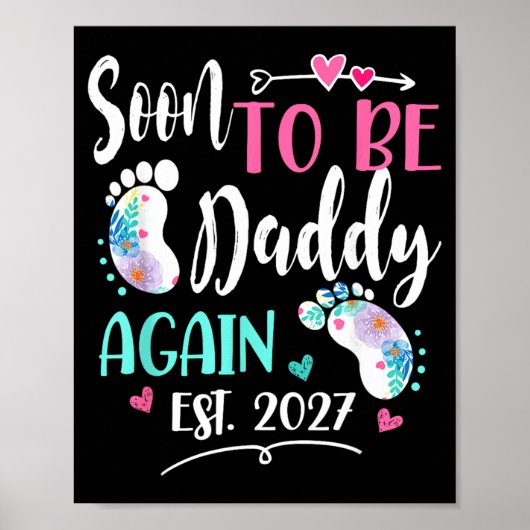 Frau wird bald wieder Daddy 2027 Muttertag Poster (Vorne)