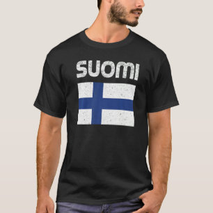 Frau Womens Suomi Finnischer Stolperflagge Finnlan T-Shirt