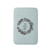 Frau Wreath Turquoise Bath Mat Badematte (Vorderseite Vertikal)