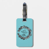 Frau Wreath Turquoise Gepäckmarke Gepäckanhänger (Rückseite vertikal)