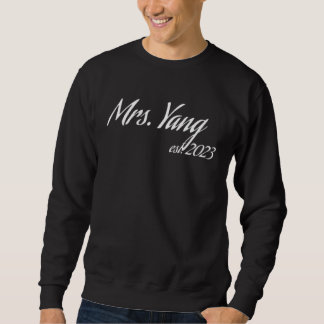 Frau YANG 2023 neue Braut Brautparty Hochzeit Sweatshirt