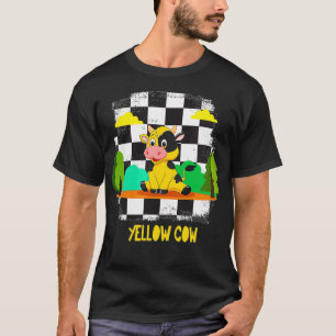 Frau Yellow Cow TV Barn Cow VNeck T-Shirt