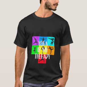 Frau Yoga ist meine Therapie Chakra Colors Meditat T-Shirt