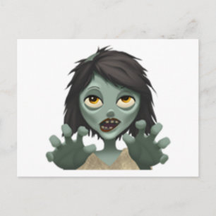 Frau Zombie - Emoji Postkarte