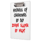 Frau Zombie Joke Klemmbrett (Links)