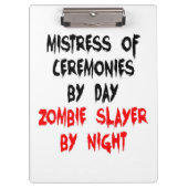 Frau Zombie Joke Klemmbrett (Vorderseite)