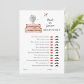 Frau zu verreisen. 'Ratess Who' Showspiel Einladung (Stehend Vorderseite)