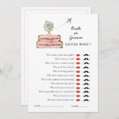 Frau zu verreisen. 'Ratess Who' Showspiel Einladung (Vorne/Hinten)