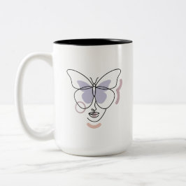Frau Zweifarbige Tasse