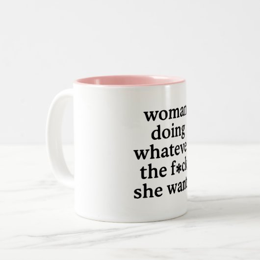 Frau Zweifarbige Tasse (Vorderseite Links)