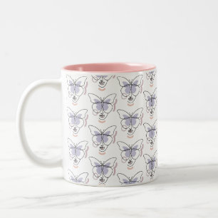 Frau Zweifarbige Tasse