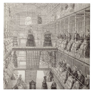 FrauConvicts bei der Arbeit während der stillen Fliese