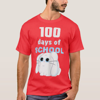Frauen 100 Tage Schullehrer Niedlich Bunny Cu T-Shirt