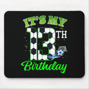 Frauen 13. Geburtstag Fußball Junge Mädchen Kinder Mousepad