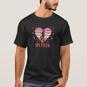 Frauen 16 Jahre alter Niedlicher Fußball Geburtsta T-Shirt
