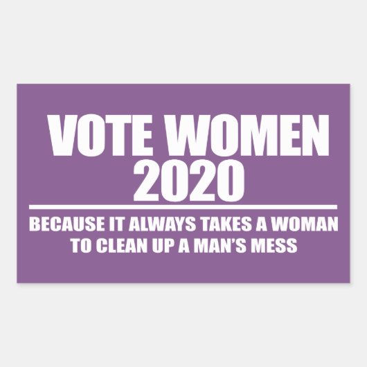 FRAUEN 2020 RECHTECKIGER AUFKLEBER (Vorderseite)