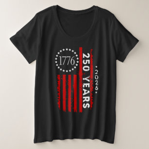 Frauen 250. Jahrestag Amerika Große Größe T-Shirt