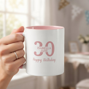 Frauen 30. Geburtstag Name Personalisierter Becher Tasse