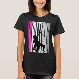 Frauen 34. Archery Birthday Archer Queen Bow Arro T-Shirt