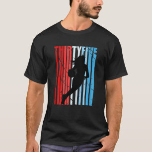 Frauen 35. Basketball Geburtstag Frauen Retro Vint T-Shirt