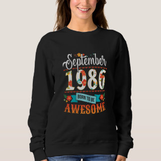 Frauen 36 Geburtstag Bekleidung September 1986 36  Sweatshirt
