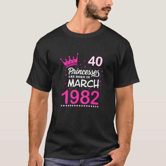 Frauen 40. Geburtstag T-Shirt Rosa Prinzessinnen s (Vorderseite)
