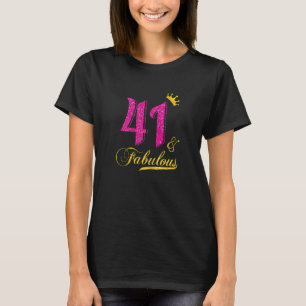 Frauen 41 und fabelhafte Diamantkrone glücklich 41 T-Shirt