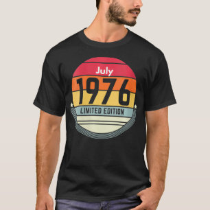 Frauen 45. Geburtstag Juli 1976 Vintage Retro Frau T-Shirt