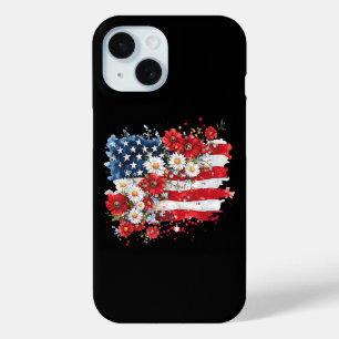 Frauen 4. Juli Blumen Amerikanische Flagge Wildblu Case-Mate iPhone Hülle