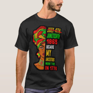 Frauen 4. Juli Juneteenth 1865 Geschenk für Afrika T-Shirt