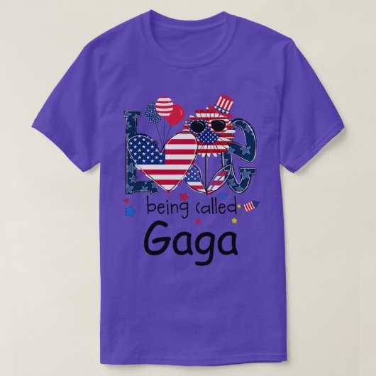 Frauen 4. Juli Liebe wird Gaga Sunfloe genannt T-Shirt (Design vorne)