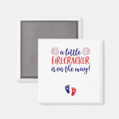 Frauen 4. Juli Schwangerschaft Ankündigung Shirt C Magnet (Vorderseite/Rückseite)