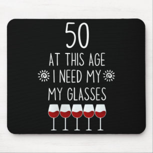 Frauen 50 Geburtstag Weinliebhaber Zitat Brauche G Mousepad