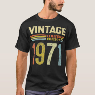 Frauen 50 Jahre alte Geschenke Vintag 1971 Eingesc T-Shirt