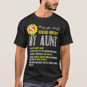 Frauen 5 Dinge, die Sie über meine Tante Sunf wiss T-Shirt