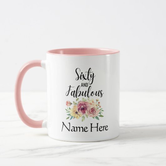 Frauen 60. Geburtstag Custom Tasse Geschenk (Links)
