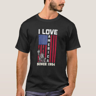 Frauen 68. Geburtstag I Liebe Amerika Seit 1954 U T-Shirt