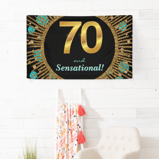 Frauen 70. Geburtstagsbanner Banner (Insitu)