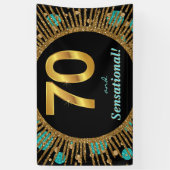 Frauen 70. Geburtstagsbanner Banner (Vertikal)