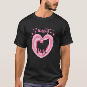 Frauen 70 Jahre alter Niedlicher Hund Geburtstagsk T-Shirt