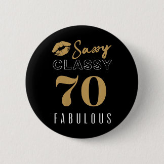 Frauen 70 - Sy Cly Fabulous _ 70-jährige Frau Button