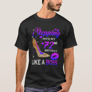 Frauen 72. Geburtstagsgeschenke Treten in 72 Leopa T-Shirt