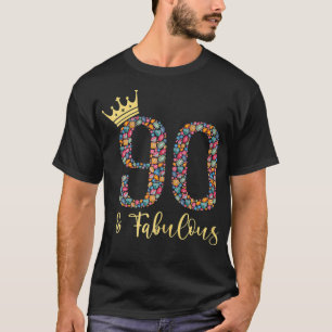Frauen 90 Jahre alt und fabelhaft, 90. Geburtstag  T-Shirt