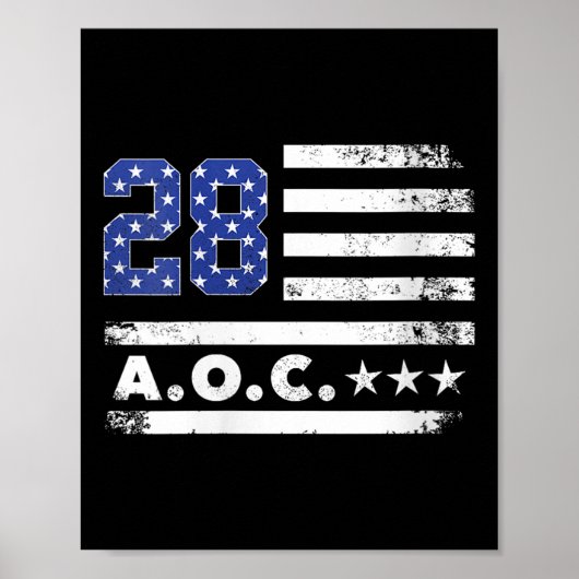 Frauen ab 2028 a.o.c. 2028 für Präsident Amerikane Poster (Vorne)
