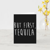 Frauen aber Erste Tequila Funny Drinks Cinco De m Karte (Gelbe Blume)