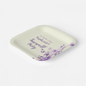 Frauen Abschied Party Lavendel Wildblume Pappteller (Gewinkelt)