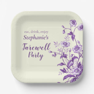 Frauen Abschied Party Lavendel Wildblume Pappteller
