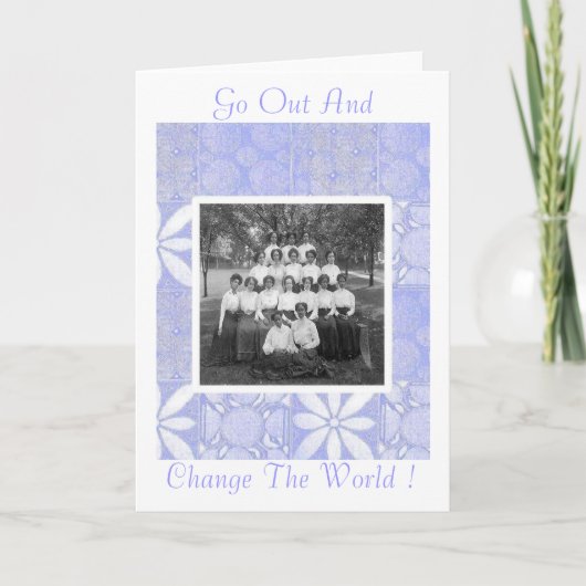 Frauen-Absolvent Karte (Vorderseite)