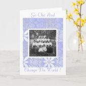 Frauen-Absolvent Karte (Gelbe Blume)